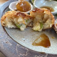 Vegan corokke  at earth tree cafe MONTO in Kisarazu