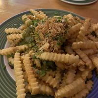 Green curry fries  at Oolong Asian Cuisine in Dubuque