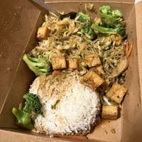 Thai basil stir fry with tofu and broccoli   at Oolong Asian Cuisine in Dubuque