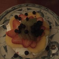 "Vegan" pavlova which was also made with refined sugar (?!) at The Hanoi Social Club in Hanoi