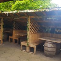 Outside seating at Namaste Indian Restaurant & Kings Prosecco Lounge in South Shields