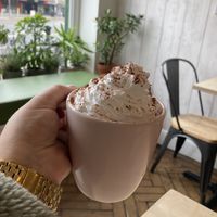 Warming hot chocolates  at Plant Faced Coffee Shop in Hadleigh