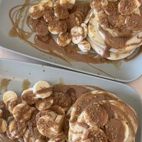 Biscoff pancakes  #Veganuary at Plant Faced Coffee Shop in Hadleigh