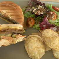 NY deli bagel  #Veganuary at Plant Faced Coffee Shop in Hadleigh