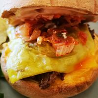 Inside the Korean bagel at Plant Faced Coffee Shop in Hadleigh