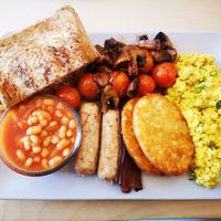 Mega Breakfast at Plant Faced Coffee Shop in Hadleigh