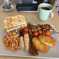 Mega breakfast - came with tofu scramble on the menu but I’m not a fan so went without.  at Plant Faced Coffee Shop in Hadleigh