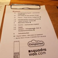 Menu at ELYS Boulderloft in Basel