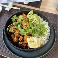 Managed to get kung pao tofu after much negotiation. Sadly it was flavorless.  at Janpho in Yerevan