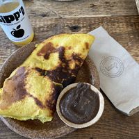 Tofu scramble omelette   at Loop in North London