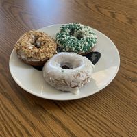 Peanuts, Sprinkles, and White Glaze to Share 💕  at Donuts and Yogurt in Tracy