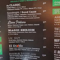 Menu at Hopdoddy Burger Bar in Cedar Park