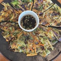 Vegan savory pancake   at Made in House in Seattle
