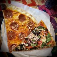 Vegan pepperoni 🍕 and vegan veggie!   at Pizzanista in Los Angeles