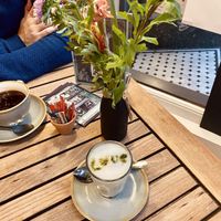 Matcha latte  at Cafe@62 in Brighton