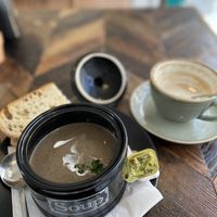 Mushroom soup. Mmmmm  at Cafe@62 in Brighton