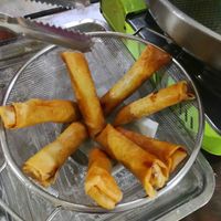 Vegan Fried Spring Rolls with no egg at Nary Kitchen in Battambang