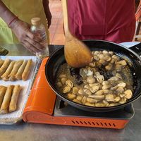 Mushroom lok lak (cooking class)   at Nary Kitchen in Battambang