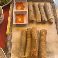 Spring rolls (cooking class)   at Nary Kitchen in Battambang