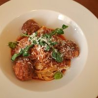 Meatball pasta at Santosha 산토샤 in Jeju