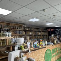 The refill station that is right next / shares a waiting area with Two Old Goats in the Eco Village  at Two Old Goats  in Market Harborough