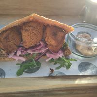 Sweet potato pitta at Two Old Goats  in Market Harborough