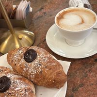 croissant veg e cappuccino avena  at Pasticceria Beatrice in Turin