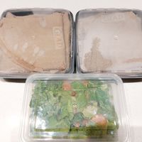 The Veggie with complimentary salad at La Vegan in Toronto