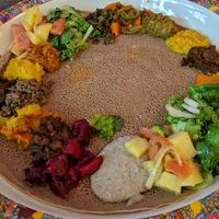 Combo platter at La Vegan in Toronto