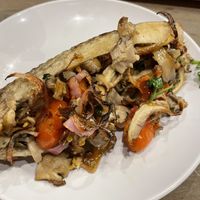 Mushroom sub. Bread was extremely chewy. Also my friends thought it was a fish at first because the bread texture and sheen looked strange    at Sfizio Pizza in Durham