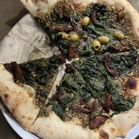 Pumpkin seed pesto  at Sfizio Pizza in Durham