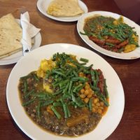 Vegetarian/vegan roti with lentils  at Roti huis Leiden in Leiden