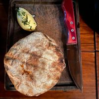 Jungle sourdough bread at kitchen table in Tulum
