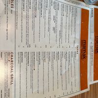 Menu  at Mamak Asian Street Food in Orlando