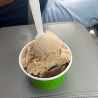 Biscoff and coffee Italian ice. 2 scoops is a small. I met the owner she is a lovely girl. This tastes wonderful!!!! So glad i stopped    at Lava Ice Shop in Port Charlotte