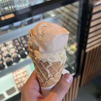 My partner's on a cone at Moo Moo Isbar - Nordhavn in Copenhagen