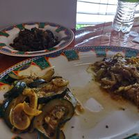 Savory vegetables at Sir Vegaani in Roanoke