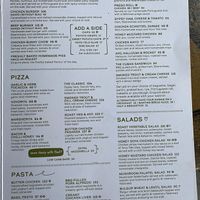 Main, pizza and salad marked vegan  at Vovo Telo in Walmer