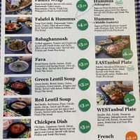 Vegetarian menu  at EASTanbul in Siem Reap