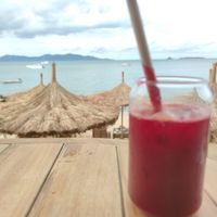 Beetroot carrot ginger juice at Summer by Coco Tam's in Koh Samui