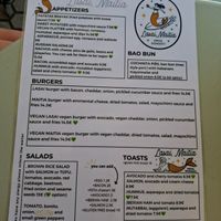 Menu at Lasai Maitia in San Sebastian