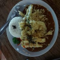 Veg tempura curry rice at I Luv Sushi CNX in Chiang Mai