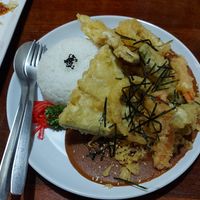 Veg tempura curry rice at I Luv Sushi CNX in Chiang Mai