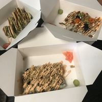 Caterpillar, volcano, spicy krab   at House of Vegano in St Petersburg
