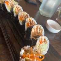 Spicy krab roll at House of Vegano in St Petersburg