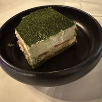 Matcha tiramisu   at House of Vegano in St Petersburg