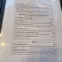 Menu 3  at House of Vegano in St Petersburg
