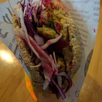 falafel sandwich at Botaniq in Copenhagen