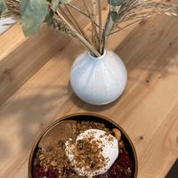 Porridge with cherry compote   at Fågel by artizán in Budapest
