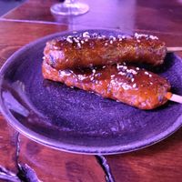 'Pork' skewers at Bonsai Plant Kitchen in Brighton